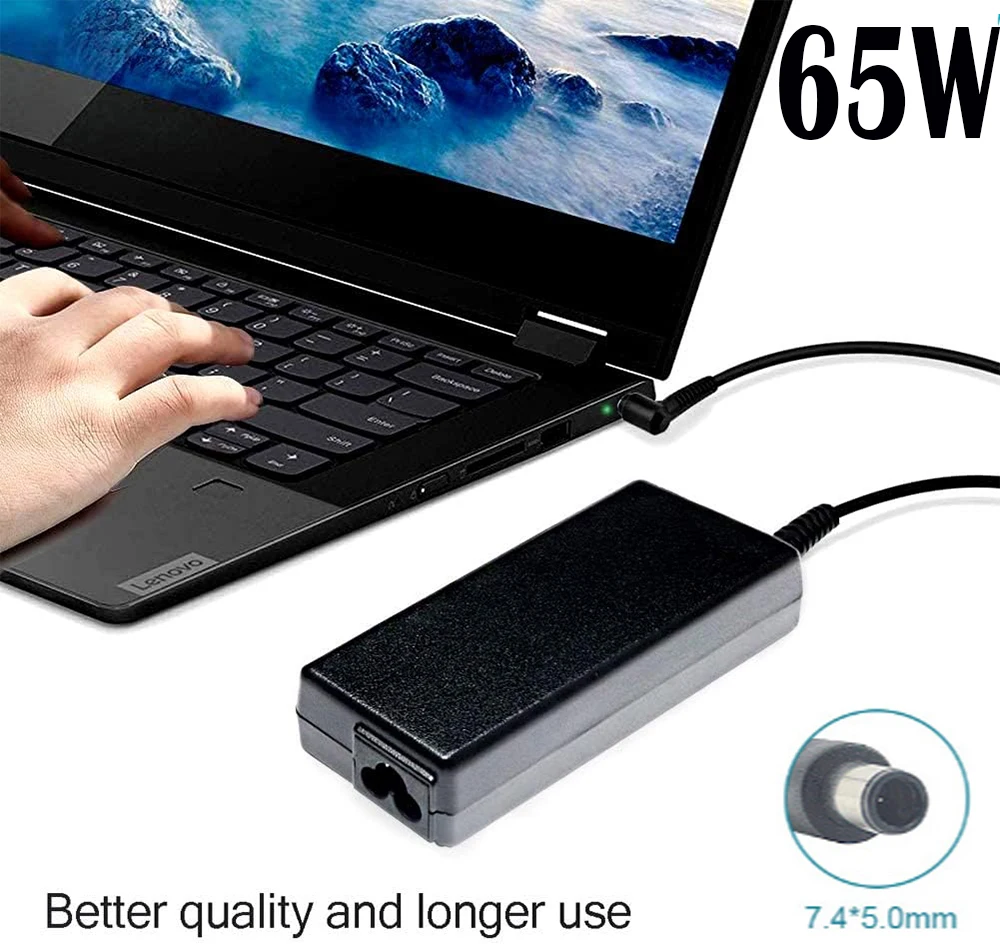 Caricabatterie 65W Per Hp Elitebook 840 G1 G2 Probook 450 455 G1 G2 645 650 655 G1 Elitebook 820 840 850 G1 G2 / Pavilion Dv4 Dm4 Dv7