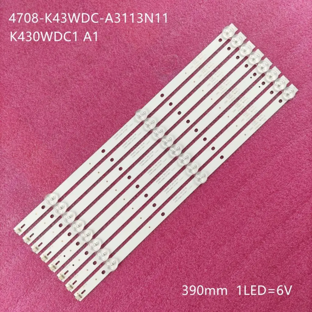 LED Backlight strip for P hilips 43PFS412/12 43PFS4062/60 4708-K43WDC-A3113N11 K430WDC1 A3 43HFF5952/T3 43L1600C 43bdl4012n/62 led light