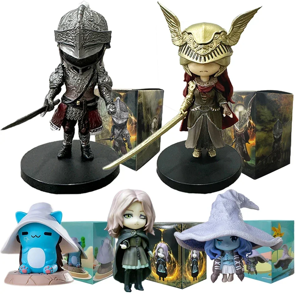 Neue Anime Elden Ring Q-Version Mini Melina Lani Katze Wolf Kampf Geist Magisches Mädchen Katzenspiel Handgefertigtes PVC-Ornament Handgemachtes Geschenk