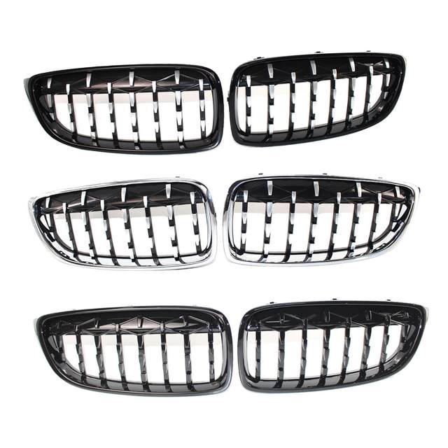 1Pair Black Car Front Kidney Grill Grille Replacement Fits for BMW F32 F33 F36 F82 M4 F83 M4