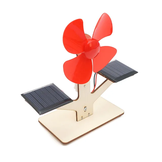 Technologie de production d'énergie de ventilateur solaire, matériaux de bricolage, jouets scientifiques, jouet d'apprentissage de la physique fait à la main 1