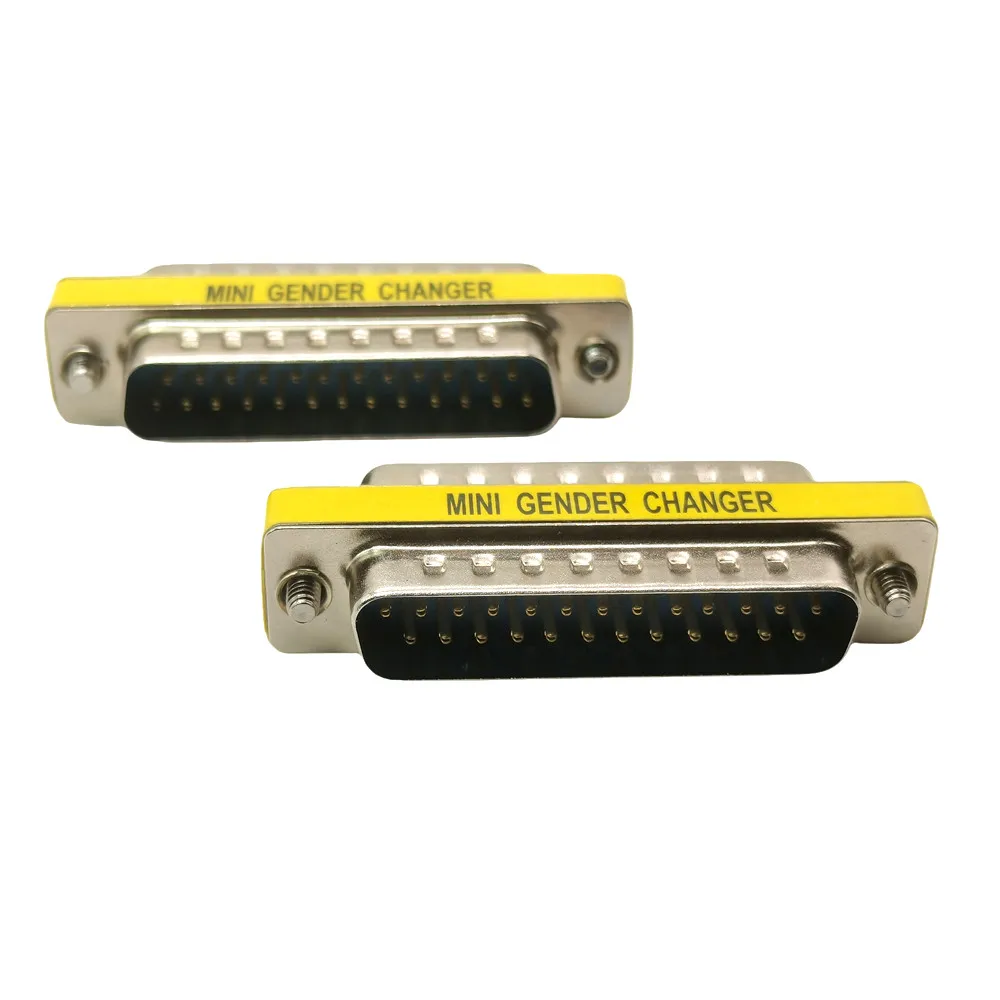 DB25 D-Sub 25pin Connectors Mini Gender Changer Adapter RS232 Serial Connector Male To Male Female To Female 1pc electrical terminal connector