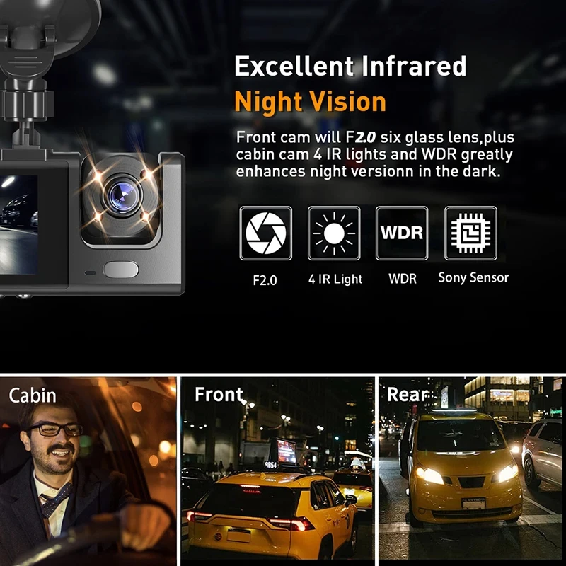  1080P  ķ, 2 ġ  3 ī޶, DVR   ī޶,  ׼,  ڽ,  ũ