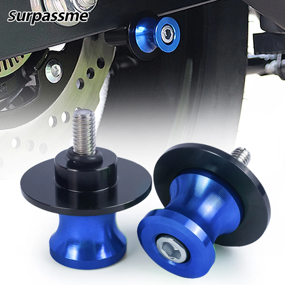 1 пара 10 мм катушки для качающейся ручки мотоцикла CNC Swingarm Slider Stand Screw для Kawasaki z1000 z750 ER-6N ZX-6R Ninjia250