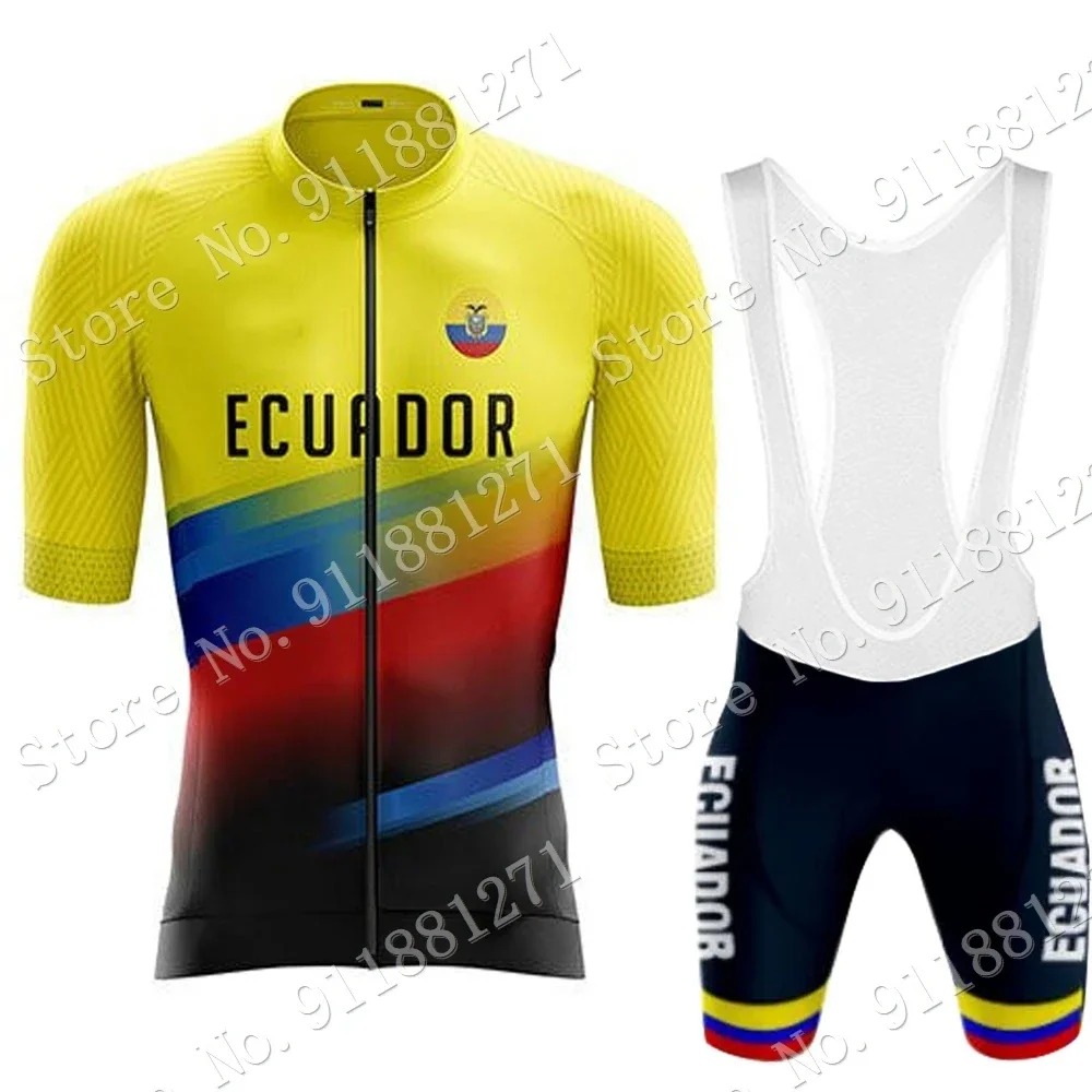Cycling Jersey Ecuador Set Men Cycling Clothing Summer Road Bike Shirts Suit Bicycle Shorts MTB Maillot Culote Ropa