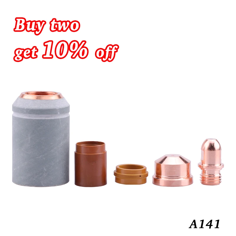 Non-original A141 Plasma Torch Consumables Kit Cutting Electrode Nozzle Tip Shield PR0101 PD0101 Protective Sleeve Vortex Ring