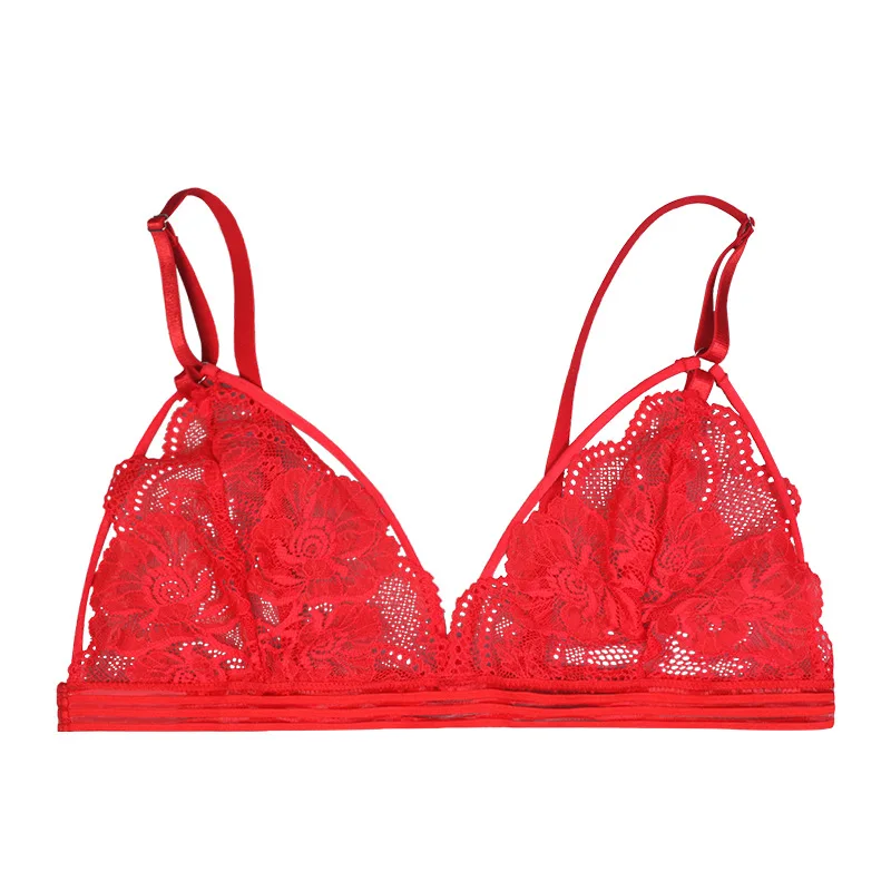 Generic Comfortable See Through Women Red Lingerie Set Female Underwear