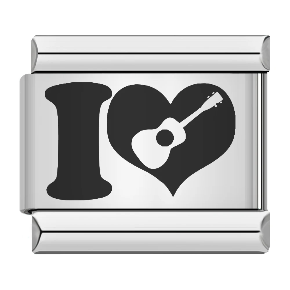 Valentine's Day Romantic Heart I Love Charm - Stainless Steel Bracelet Accessory