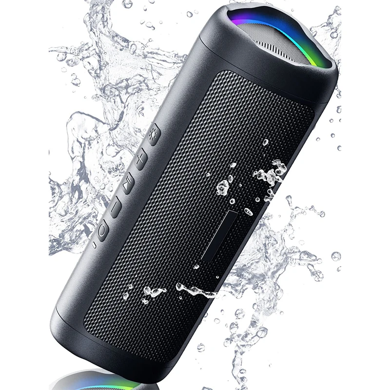 

Portable Wireless Speaker Bluetooth-compatible Speaker with HD Sound IPX5 Waterproof Up to 24H Playtime TWS Pairing BT5.3