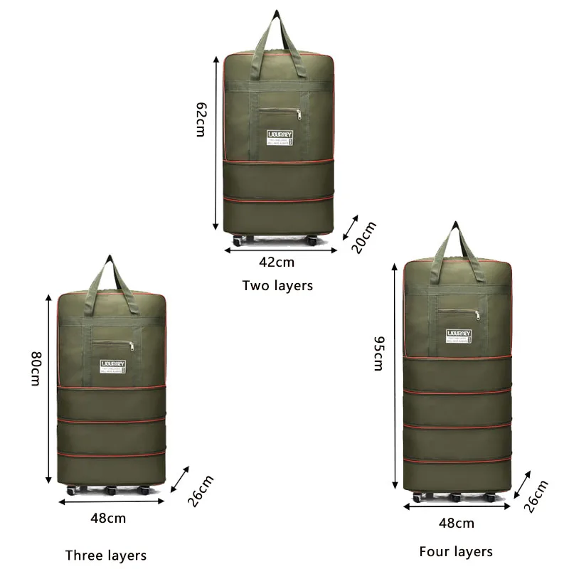 Folding travel bag, luggage compartment 6