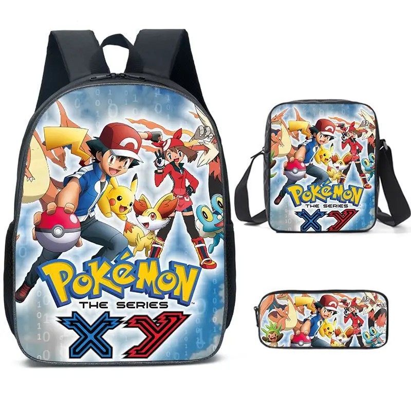 

New Pokémon Student School Bag Pikachu Polyester Backpack Breathable Wear-resistant Children's Backpack Sports Backpack