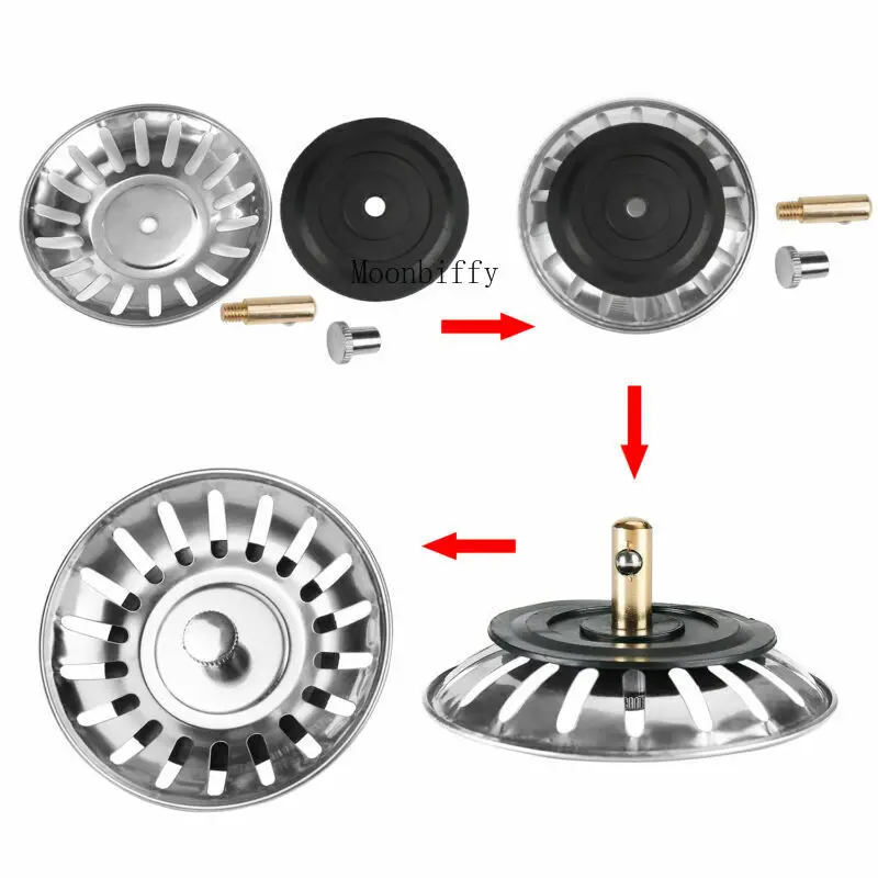 Kitchen Water Sink Filter sink filter kitchen sink filter sink strainer hair drain catcher shower drain cover shower drain filter Sink Mesh Strainer Kitchen Stainless Steel Tool Bathroom Floor Drain Cover Shower Hair Catche Stopper