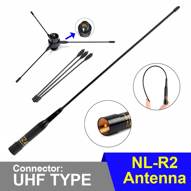 Flexible VHF UHF 144/430MHz Dual Band Whip Antenna Ground Plane