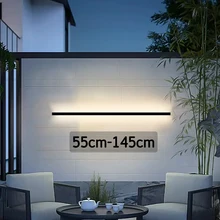 LED 조명 벽등 IP65 정원 AC 롱 월 라이트 야외 방수 모던 롱 스트립 85-256v 야외 장식