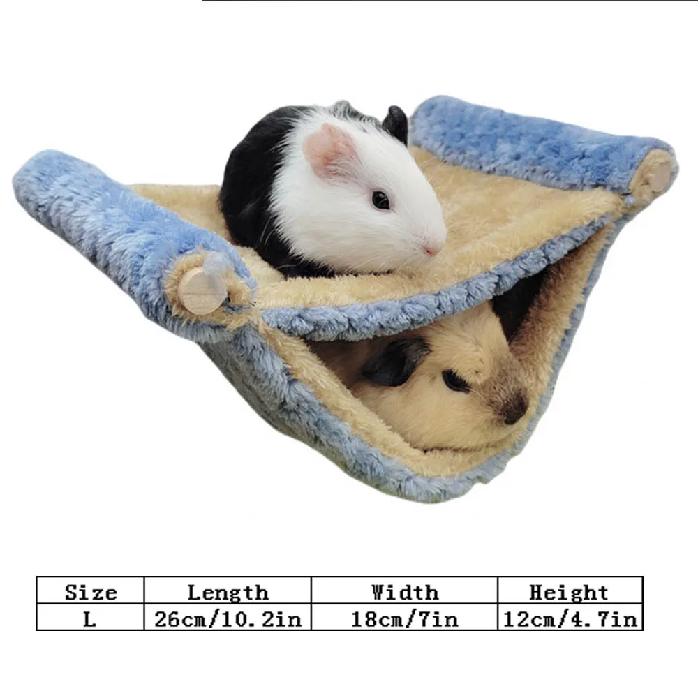 Double Layer Winter Warm Rat Hammock Cozy Hanging Nest Bed For Guinea Pigs Rats Sleeping Bag Hanging Tree Beds Pet Hamster Nest pet sleeping bed pet hammock