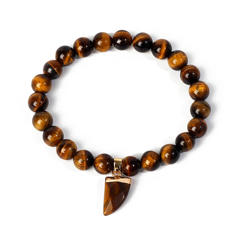 Tiger Eye Stone Horn Charm Bracelets for Women Nature Onyx Quartzs Turquois Amethysts Beaded Bracelets Men Couple Amulet Jewelry - Image 5