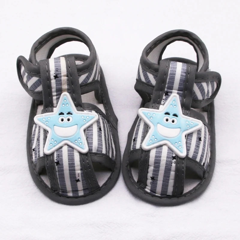 Summer Baby Boy Girl Star Pattern Hollow Sandals Cotton Infant Toddler Soft Sole Shoes First Walker