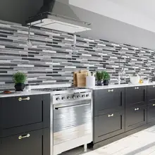 9pcs Self Adhesive Tile Backsplash Wall Sticker for Bathroom Kitchen Home Decor Waterproof Sticker