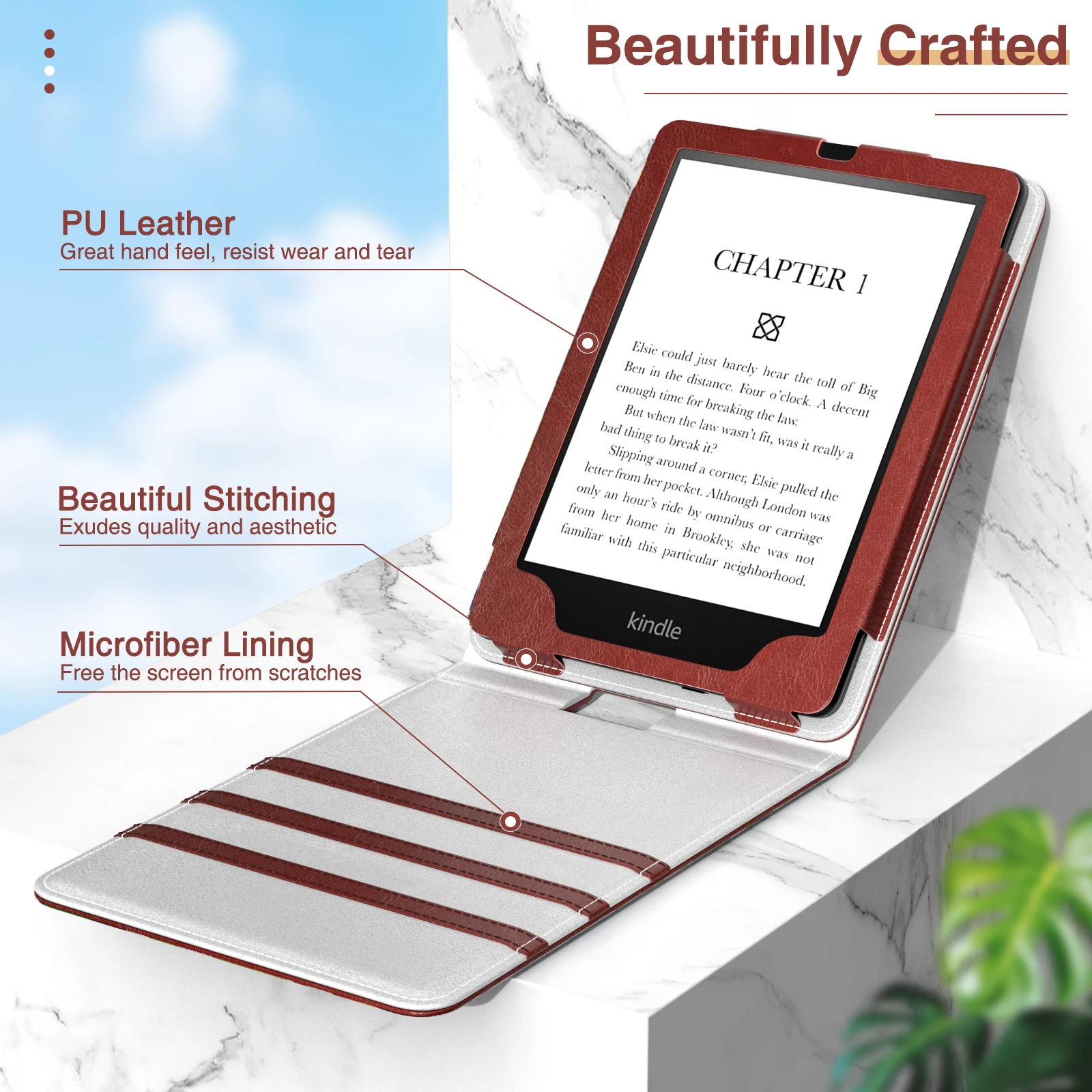 para 6.8 Kindle Paperwhite 11ª Geração de 2023 e Kindle Paperwhite Edição de Assinatura Capa Flip Vertical Premium Case - Imagem 3