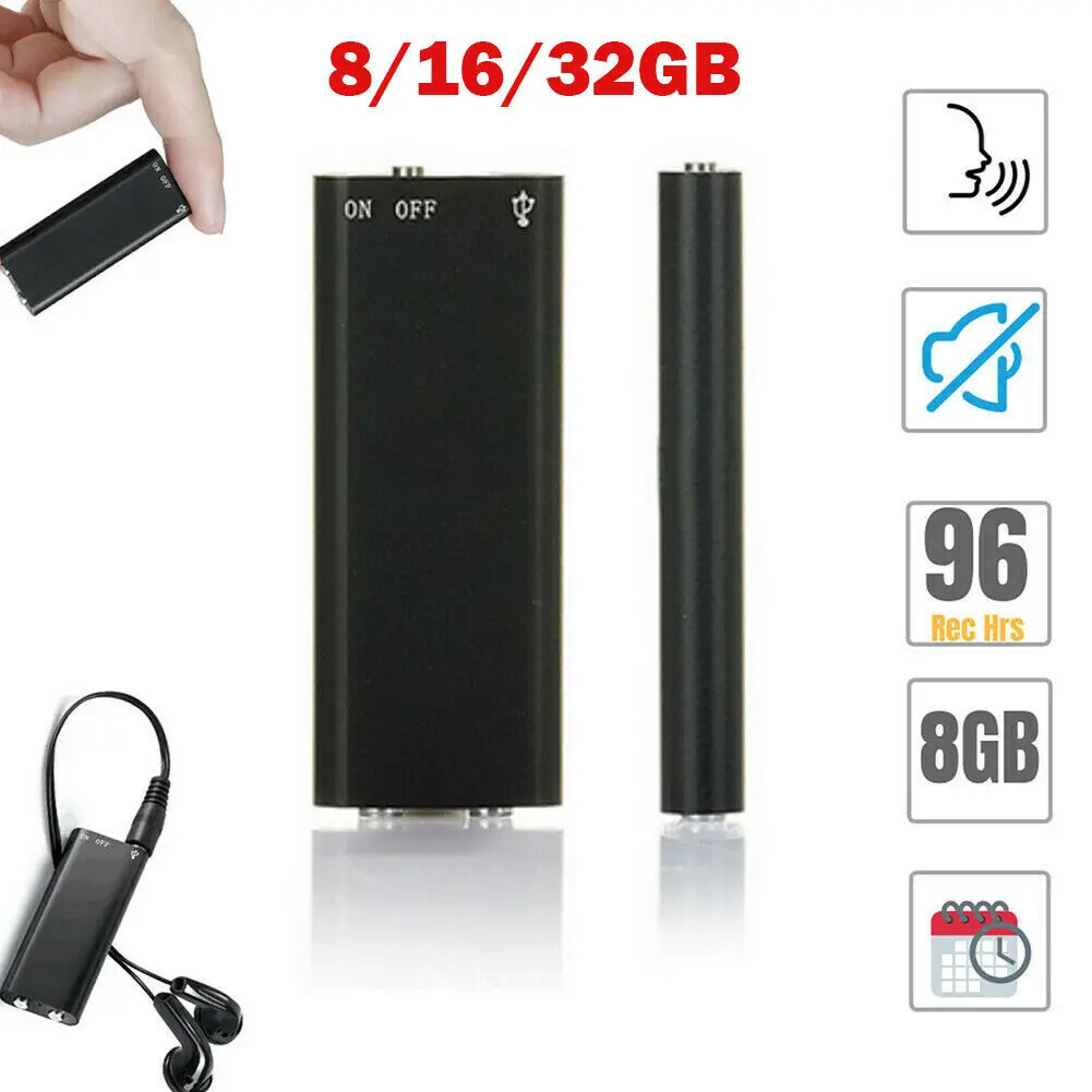 HD Digital Voice Recorder Mini Professional Dictaphone Ultra-Thin Safety Encrypt