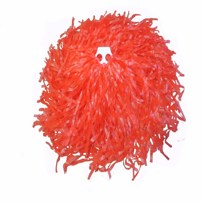 Plastic PE Cheerleader Pompoms, Cheer Game Match Party Supplies Factory, Color and Handle, 80g, 10Pcs