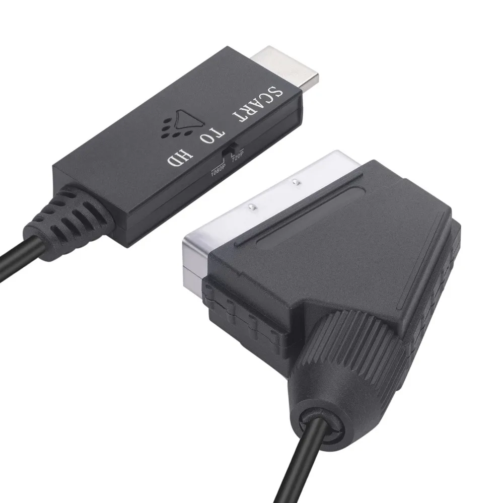 Scart to HDMI Adapter Converter Scart HDMI 1080P with Scart Input Cable HDMI Output Port for HDTV STB VHS Xbox PS3 DVD 3