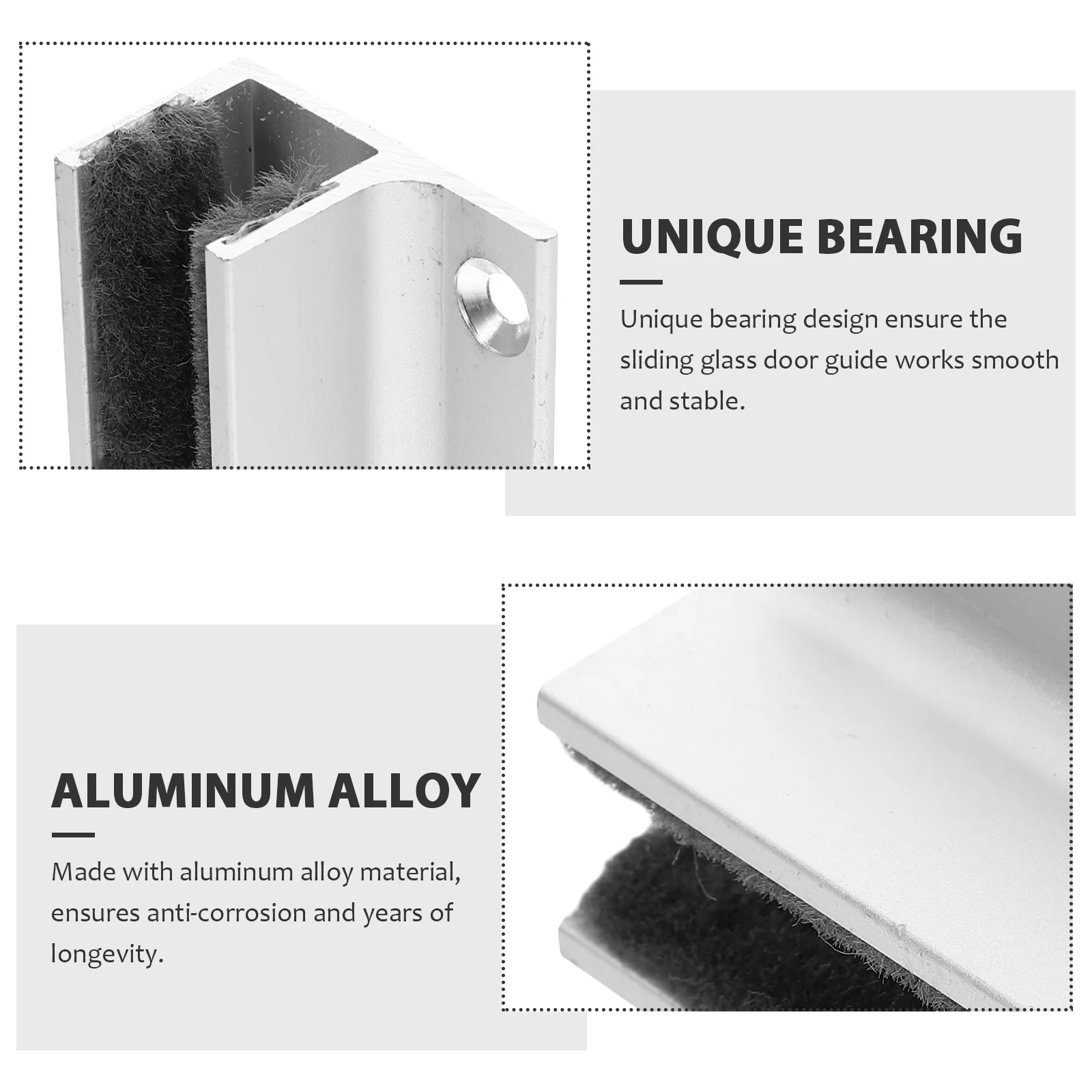 2 Pcs Barn Door Floor Guide Glass Door Swing Stopper Bottom Barn Floor Guide Aluminum Slides For Doors Roller Stay Hardware