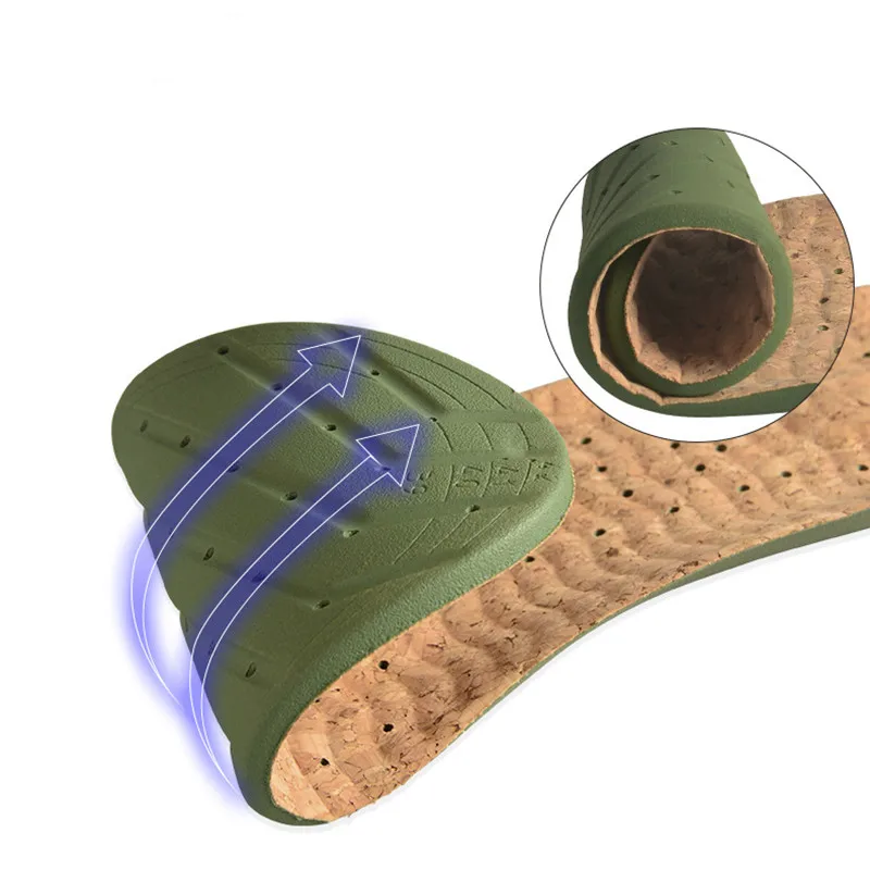 Cork Orthotic Insoles Arch Support Gel Pad Arch Support Flat Feet  Health Sole Pad For Women / Men Orthopedic Foot Health  Care