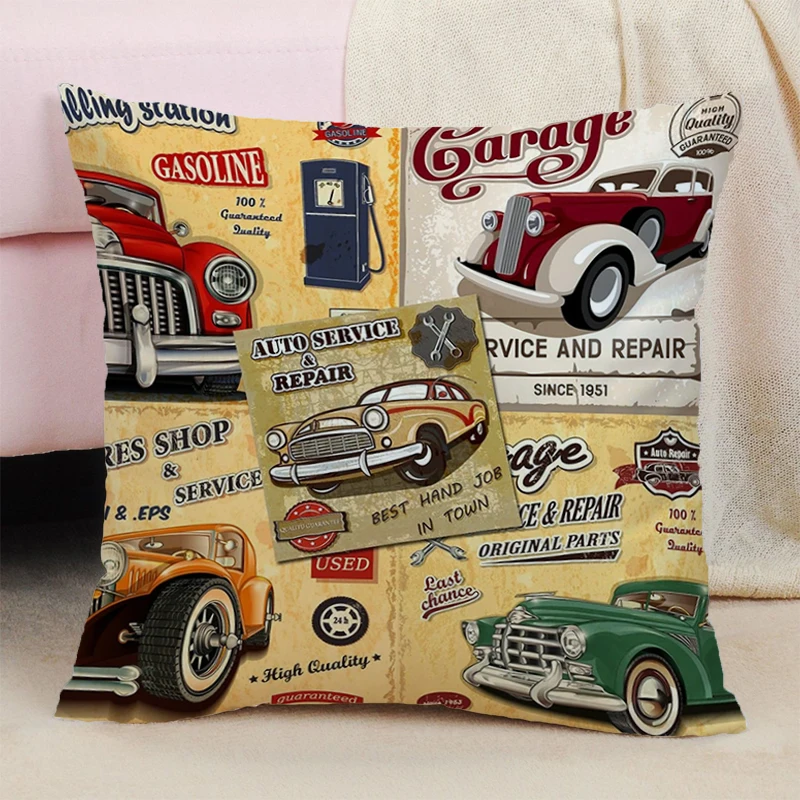 

Pillow Cover Highway Route 66 Pillowcases for Pillows 45x45 Cushions Covers for Bed Pillows Pillowcase Fall Decor Pilow Cases