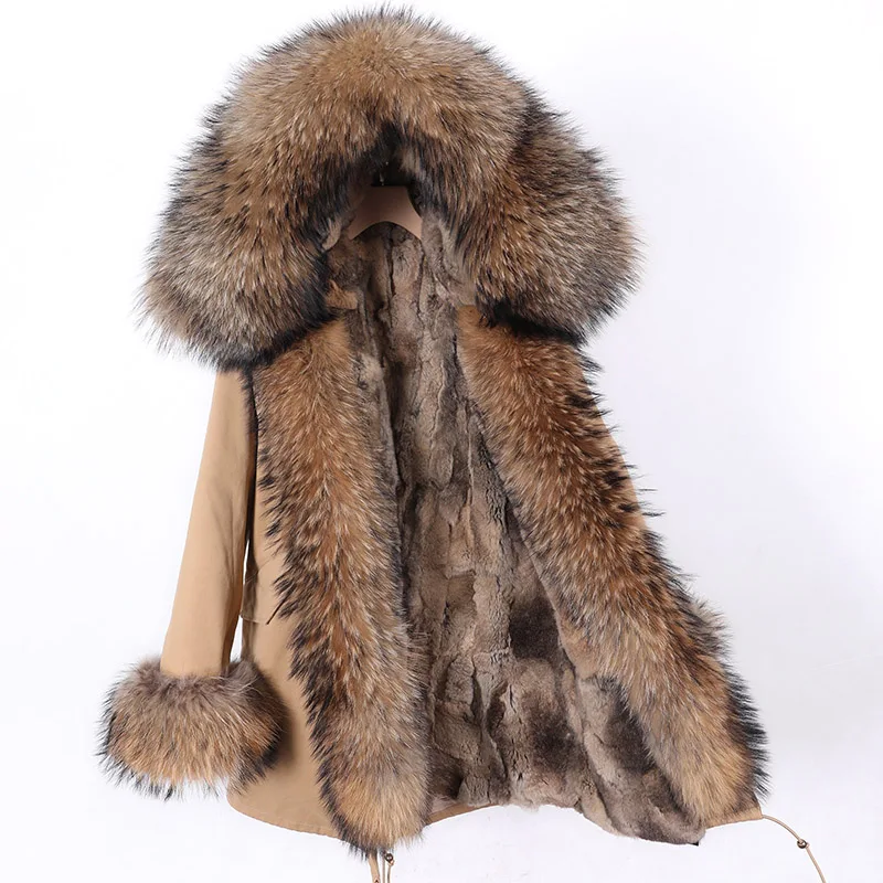 Maomaokong 2023 Real Natural Raccoon Big Fox Fur Collar