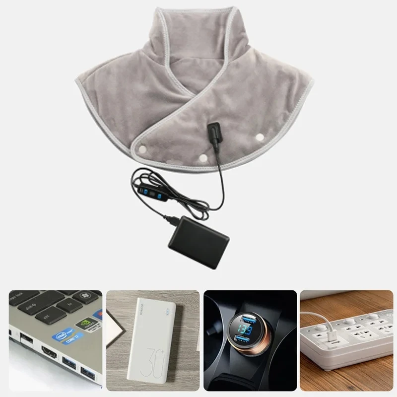 Electric Heated Shoulder Pads Wrap for Neck Massager Relief