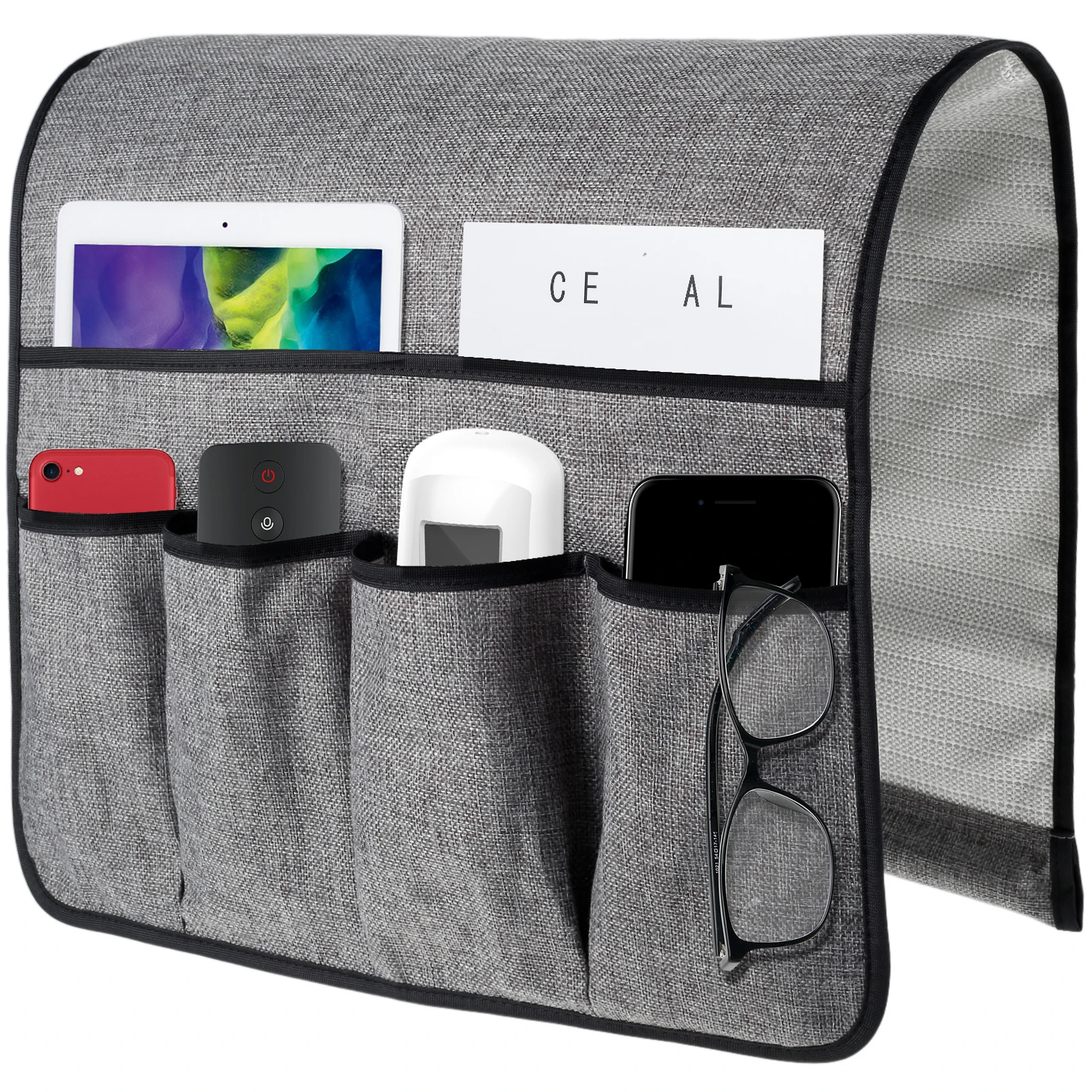 

Sofa Armrest Organizer with 6 Pockets Soft Armchair Storage Bag Non-Slip Couch Armrest Pouch Stylish Sofa Armrest Caddy for