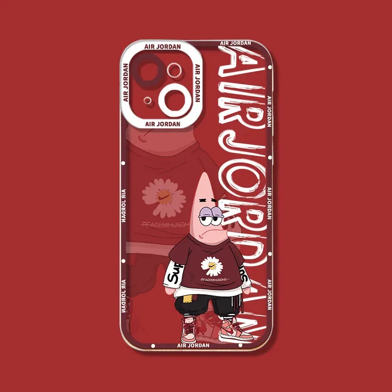 thumbnail image 1 of Bob Esponja-funda de silicona suave para iPhone, carcasa de teléfono con diseño de estrellas, compatible con los modelos 15, 14, 13, 12, 11 Pro Max, Mini, XS, X, XR, SE, 6, 6S, 7, 8 Plus, SE, 2020, 1 of 5