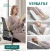 2 pc Wedge Pillow with Memory Foam Top Chic Jacquard Cover for Sleeping and Acid Reflux for Headboard and sofa Triangle Pillow 3