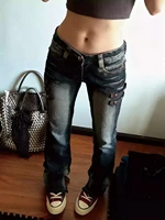 Women's Low Rise Jeans Harajuku Japanese Denim Pants Y2k Skinny Jean Bootcut Jeans High Street American Retro Grunge Cyber Punk - Image 3