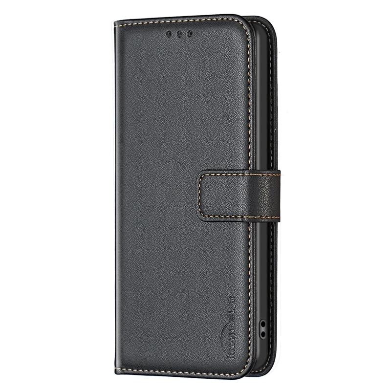 Stylish Solid Color Leather Wallet Phone Cover with Magnetic Closure
