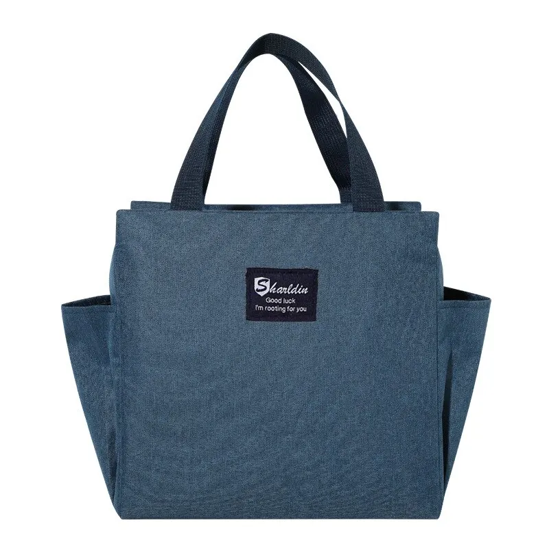 Compact Double Pocket Insulated Aluminum Foil Lunch Bag