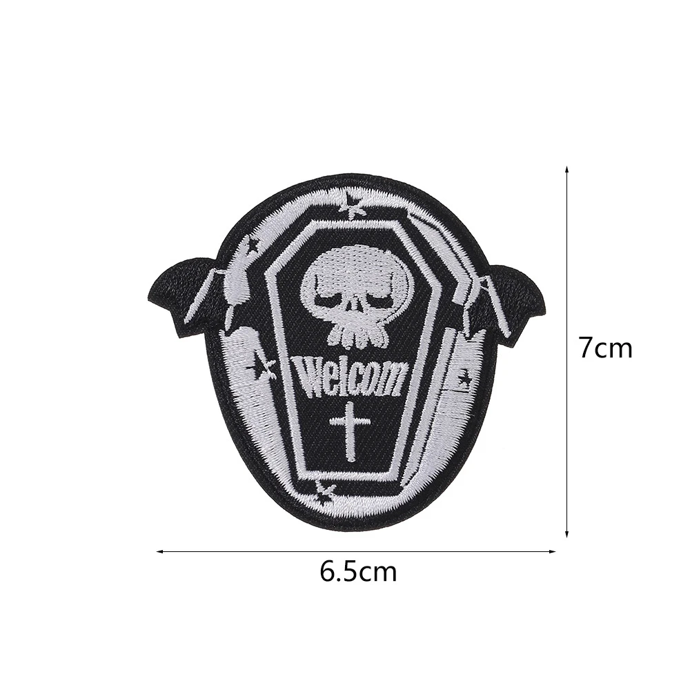 10Pcs/Lot Halloween Patch Iron On Patches On Clothes All Saints Day  Embroidered Patches For Clothing Hook Loop Patch For Clothes - AliExpress