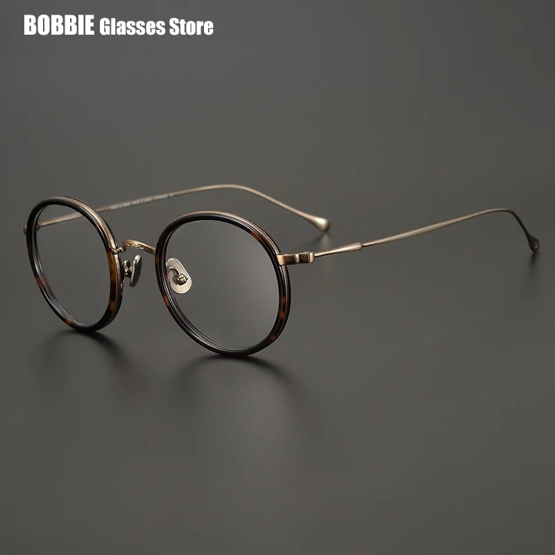 Japanese Handmade Glasses Frames KMN139 Retro Round Classic Fashion