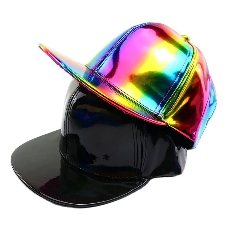 

Doitbest Women PU Leather Baseball Cap Men Hip Hop Spring large Boys Girls Snapback Caps suit for Teens Lovers Dance Party