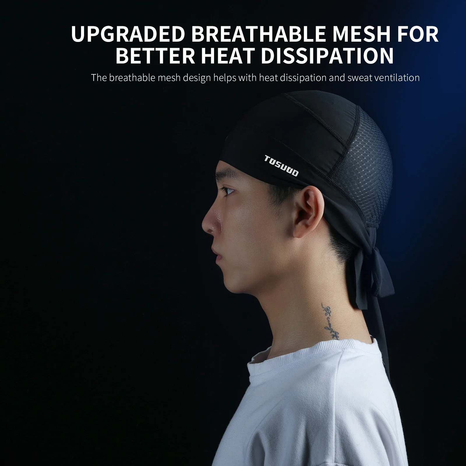 TOSUOD 유니섹스 다기능 사이클링 헤드밴드 반다나 UV 차단 빠른 건조 통기성 땀 흡수 MTB 로드 바이크 스포츠용