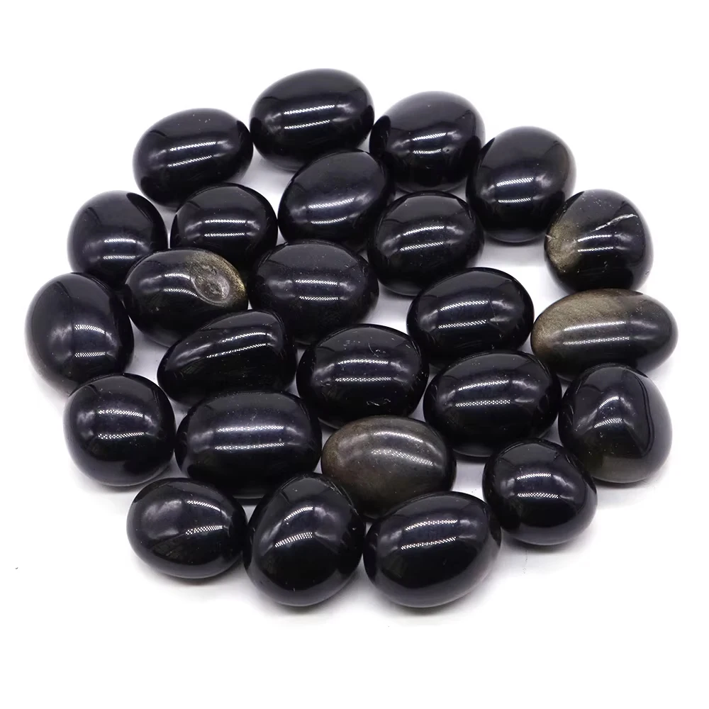 Wholesale Natural Ocean Blue Obsidian Tumbled Stones - Healing Energy Crystals for Home Decor and Aquarium Display