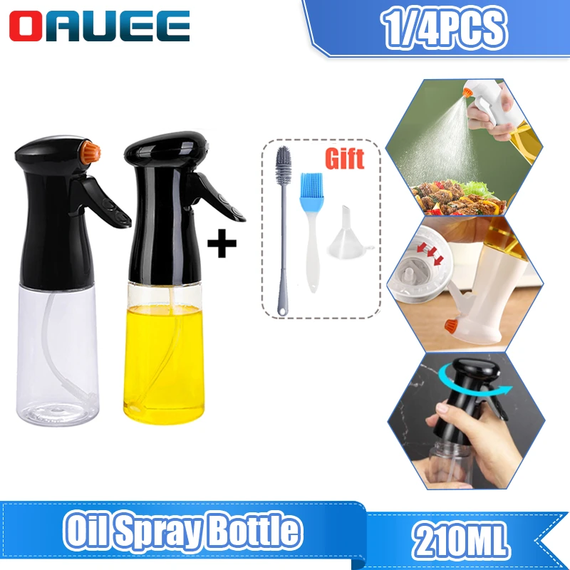 210ML Oil Bottle Kitchen Oil Spray Bottle Cooking Baking Vinegar Mist