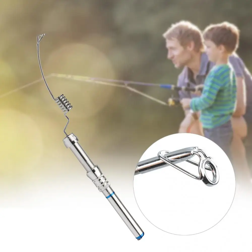 Mini Fishing Rod Lightweight Portable All-Metal Elastic Mini