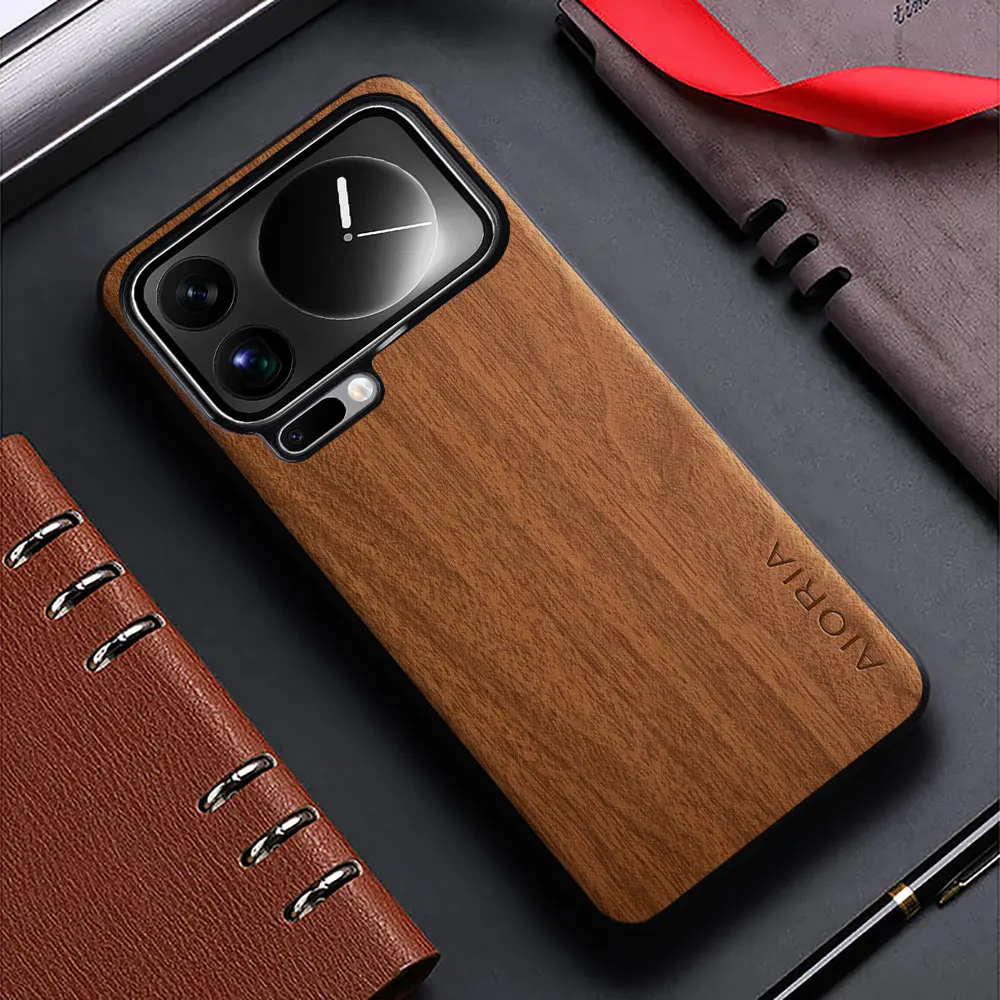 Bamboo Wood Pattern Leather Case Cover