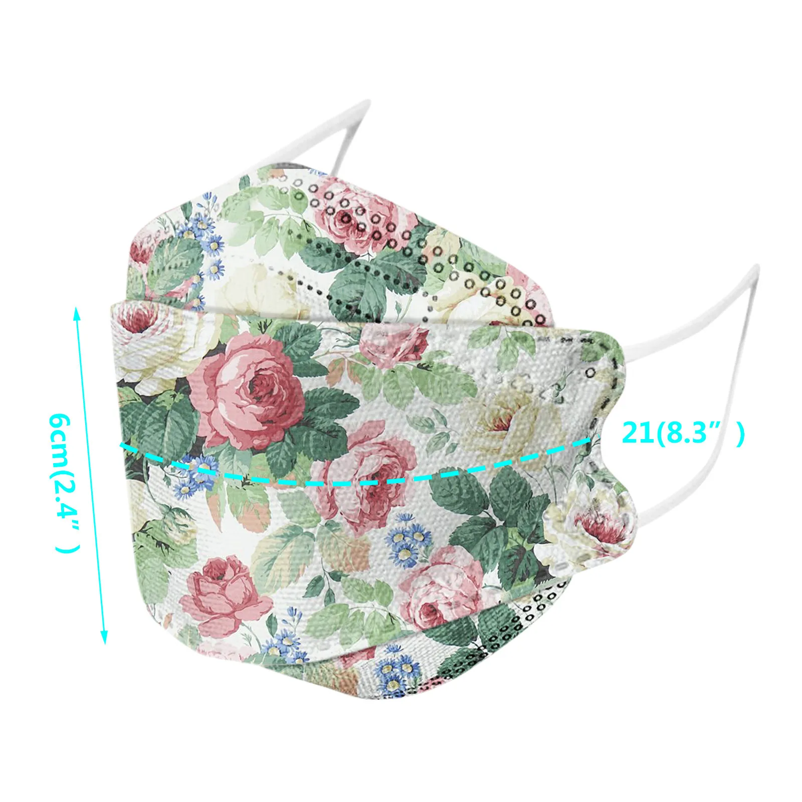 Face Mask Disposable Face Mask 10PCS Unisex Adult Floral Print Outdoor Mask Protective Disposable Outdoor Dust-Proof