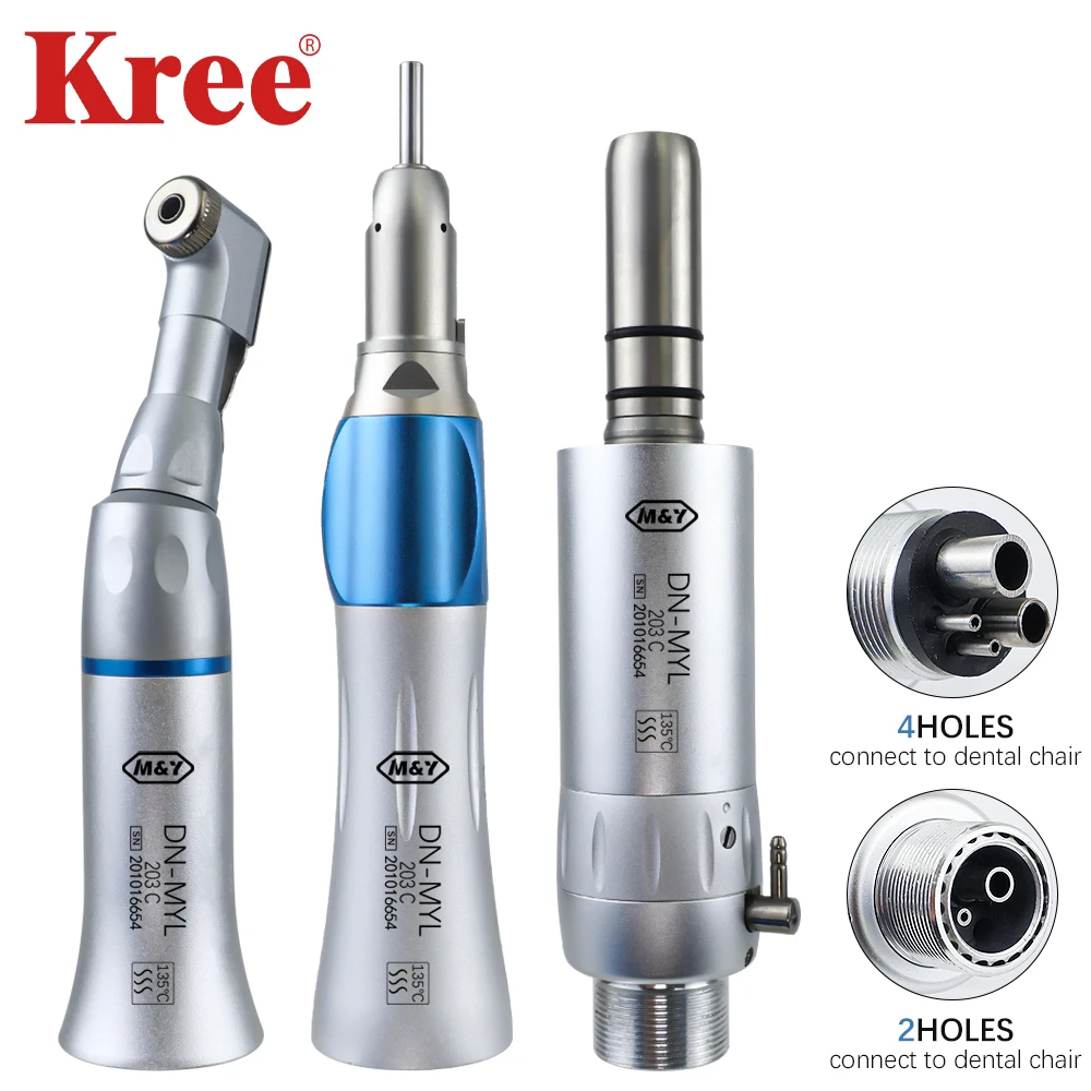 Kits de pièces à main dentaires à basse vitesse 203C, moteur à Air à 2/4 trous, contre-Angle, pièce à main droite, équipement pour dentistes, outils