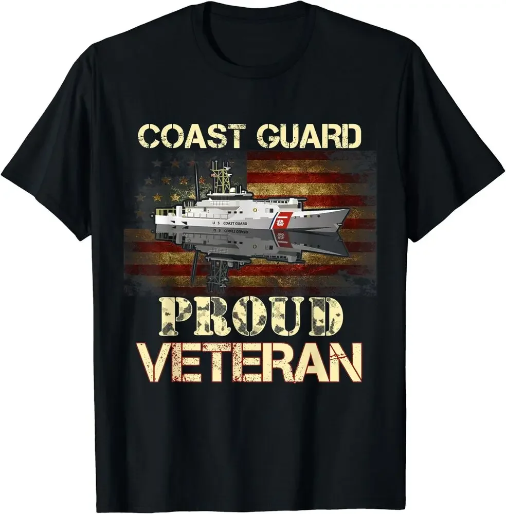 

Американская побережная охрана гордый Ветеран USCG Американский винтажный флаг подарок футболка аниме узор Y2K Топ унисекс Лето с коротким рукавом