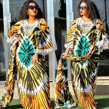 Tolu Lace Embroidery Dashiki Boubou Dress