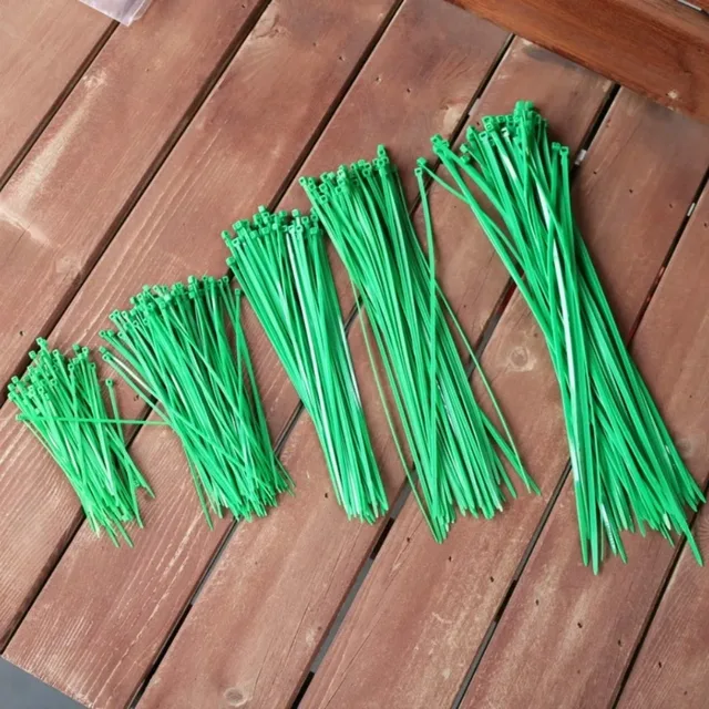 Multifunctional Green Nylon Cable Ties Adjustable Plants Fixed Ties Self-locking Heavy Duty Fastening Ring Sealing Wraps Strap 4